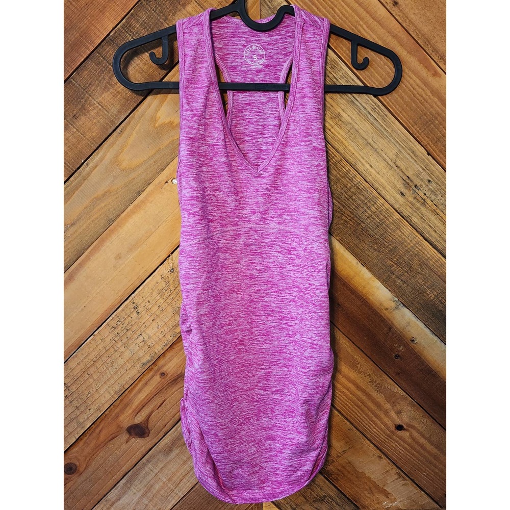 KOS USA Pink Athletic Tank with Cinched Sides Size Small
